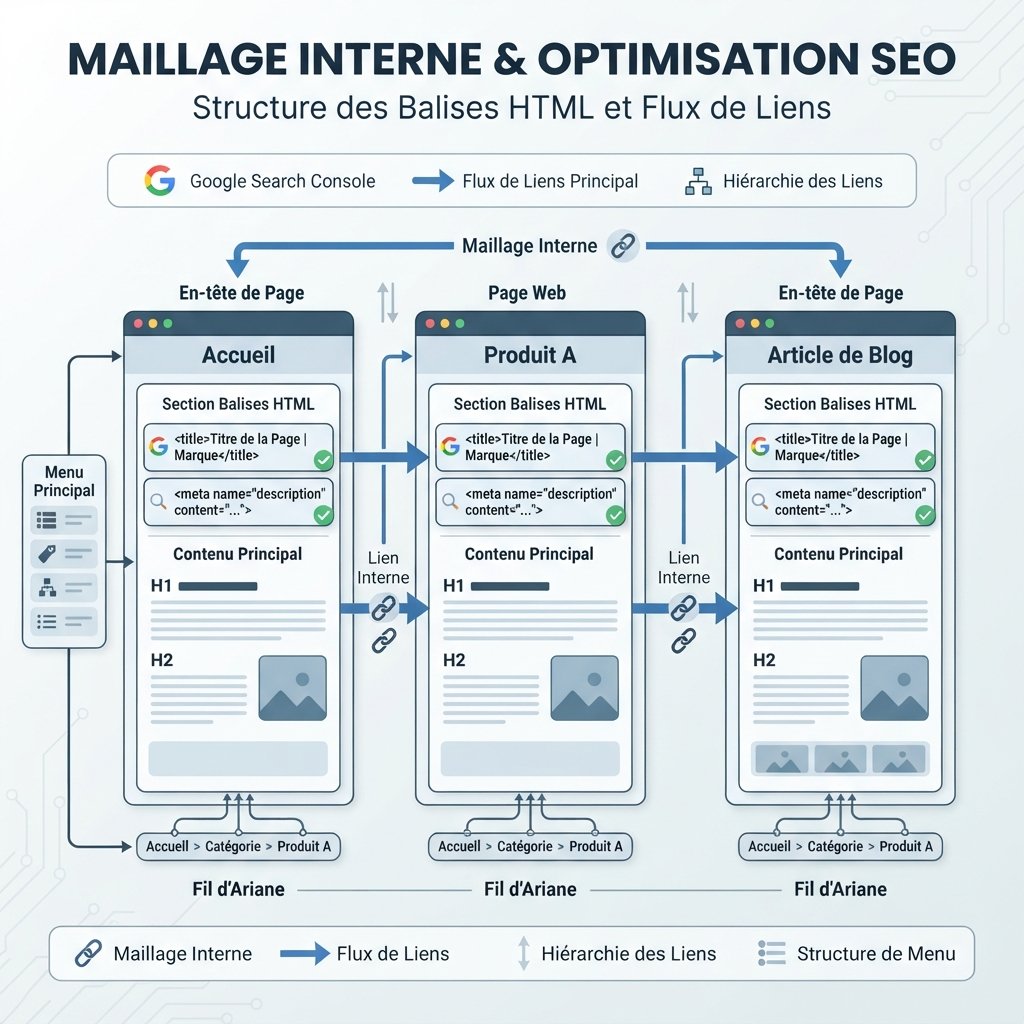 Balises SEO et maillage interne pour améliorer le référencement Google