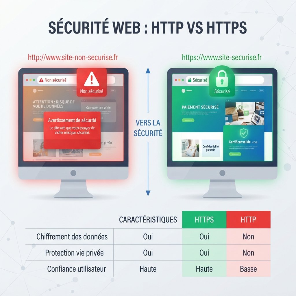 Arnaques des sites vitrines pas chers : absence de SSL et de sécurité