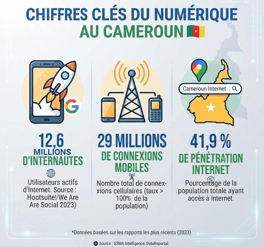 Statistiques du numérique de l'evolution du SEO au Cameroun en 2026