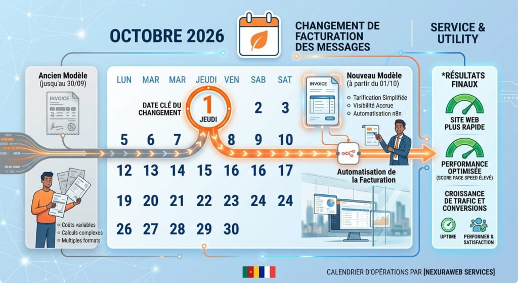 Bascule tarifaire WhatsApp API du 1er octobre 2026