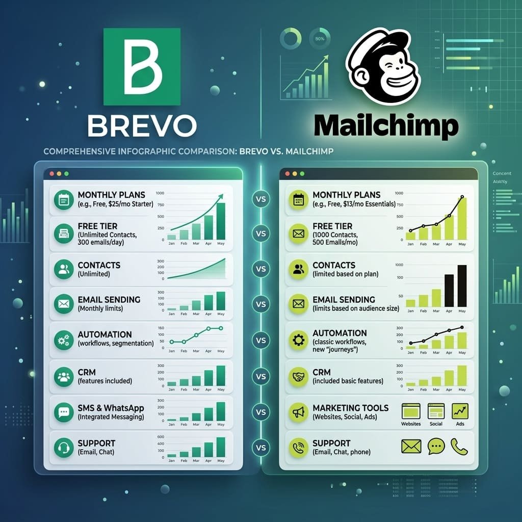 Guide de choix entre Brevo et Mailchimp selon le profil de PME