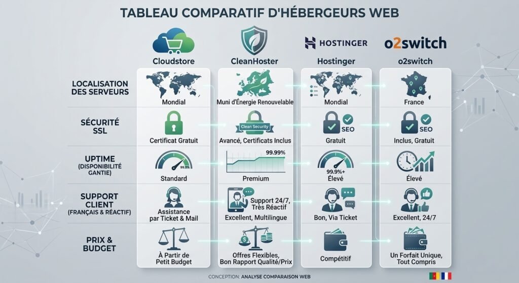 Comparatif des hébergeurs web disponibles au Cameroun en 2026
