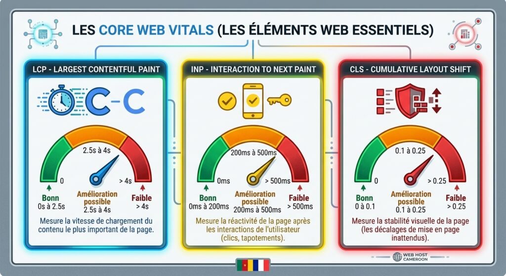 Core Web Vitals : LCP, INP et CLS pour mesurer la lenteur WordPress