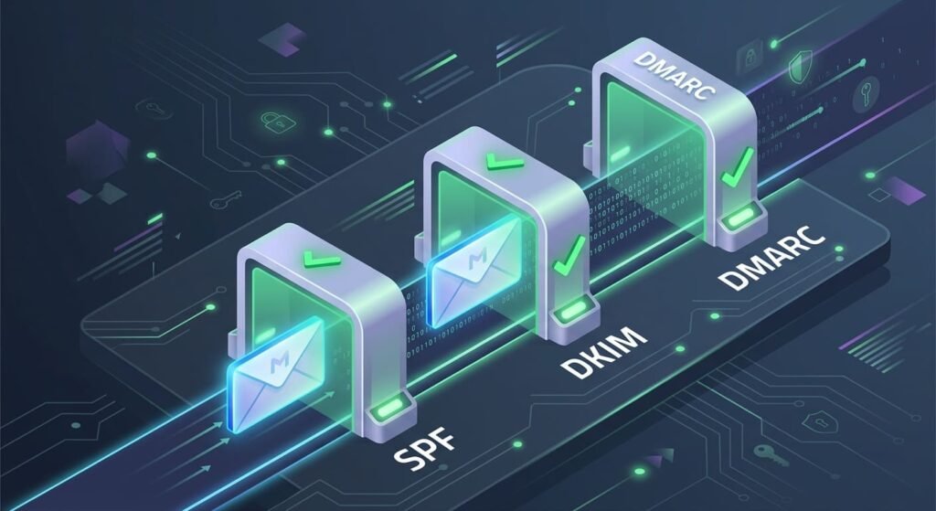 Authentification email SPF, DKIM et DMARC pour la délivrabilité